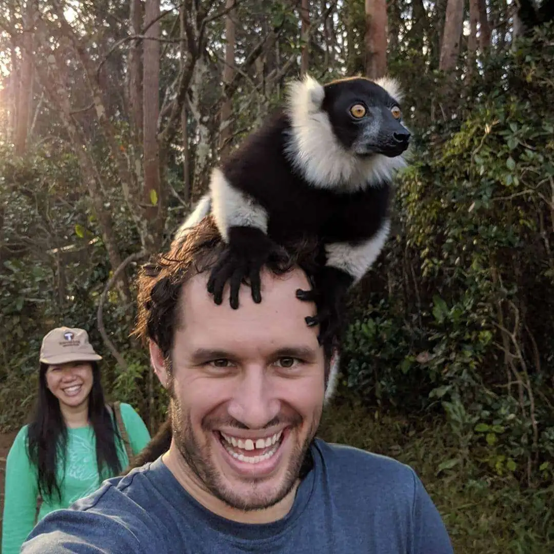 Mark on his recent trip to Madagascar with his fiancée, Angela. Mark on his recent trip to Madagascar with his fiancée, Angela.