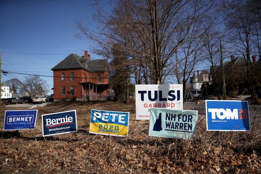 Sanders leads the Democratic Primary in New Hampshire